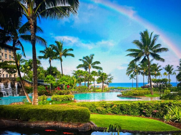 Piscina all'aperto, una piscina riscaldata