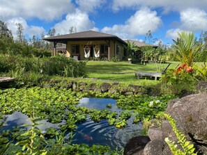 Property grounds - Private guest house on gorgeous tropical 3 acre estate perfect central location. (Keaau)