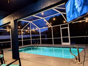 A heated pool