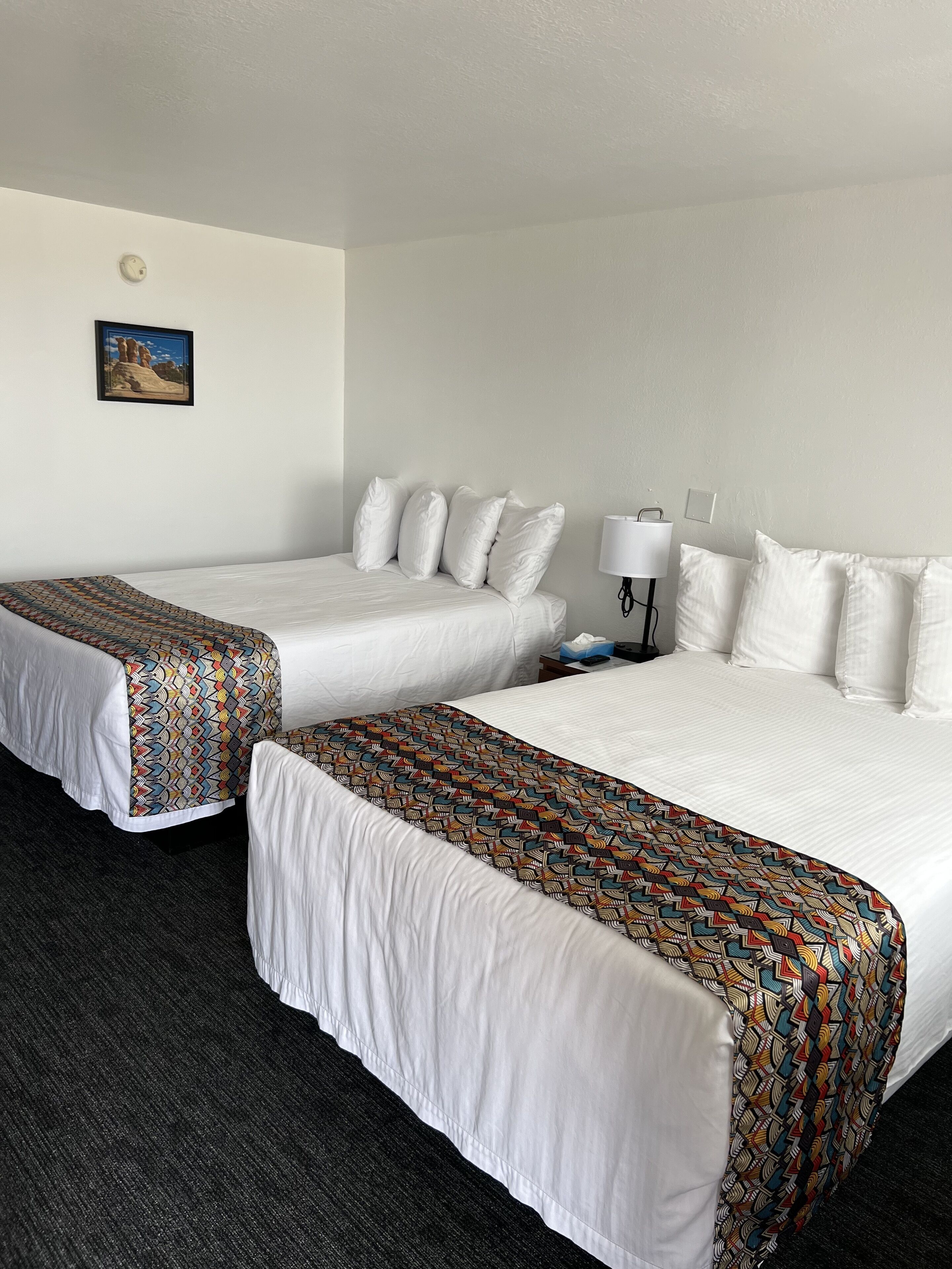 Basic Double Room, 2 Double Beds | Blackout curtains, free WiFi, bed sheets