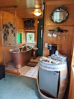 Comfort Studio, 1 Queen Bed with Sofa bed (Grape Escape - Private Caboose) | Individually decorated, individually furnished, free WiFi, bed sheets