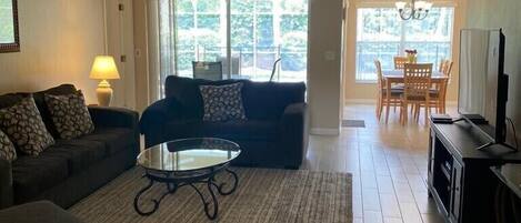 Smart TV, DVD player, books