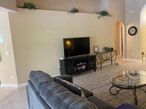 Smart TV, DVD player, books