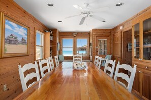 Dining - Frank Wood Cottage c. 1923-Historic, oceanfront, spacious decks and great views! (Nags Head)