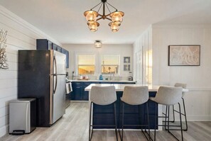 Fridge, microwave, oven, stovetop - Charming Beach House with Private Pool & Fire Pit (Galveston)