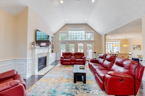 TV, fireplace, table football, ping pong - Modern home with dog-friendly yard, private pool/hot tub, pickleball & fast WiFi (Mashpee)