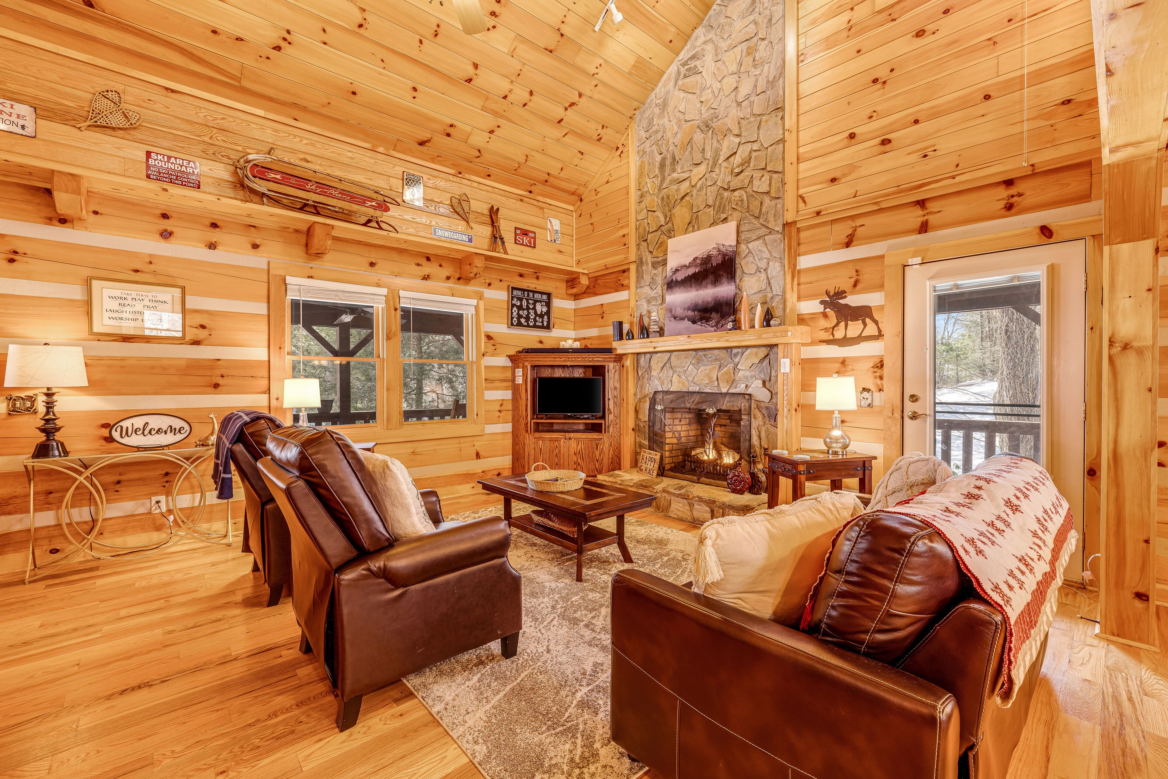 Gorgeous two-level mountain home w/ free WiFi, deck, central AC, firepit, & W/D