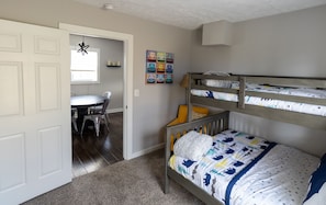2 bedrooms, desk, travel crib, free WiFi