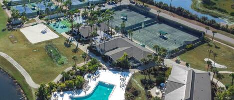 A heated pool