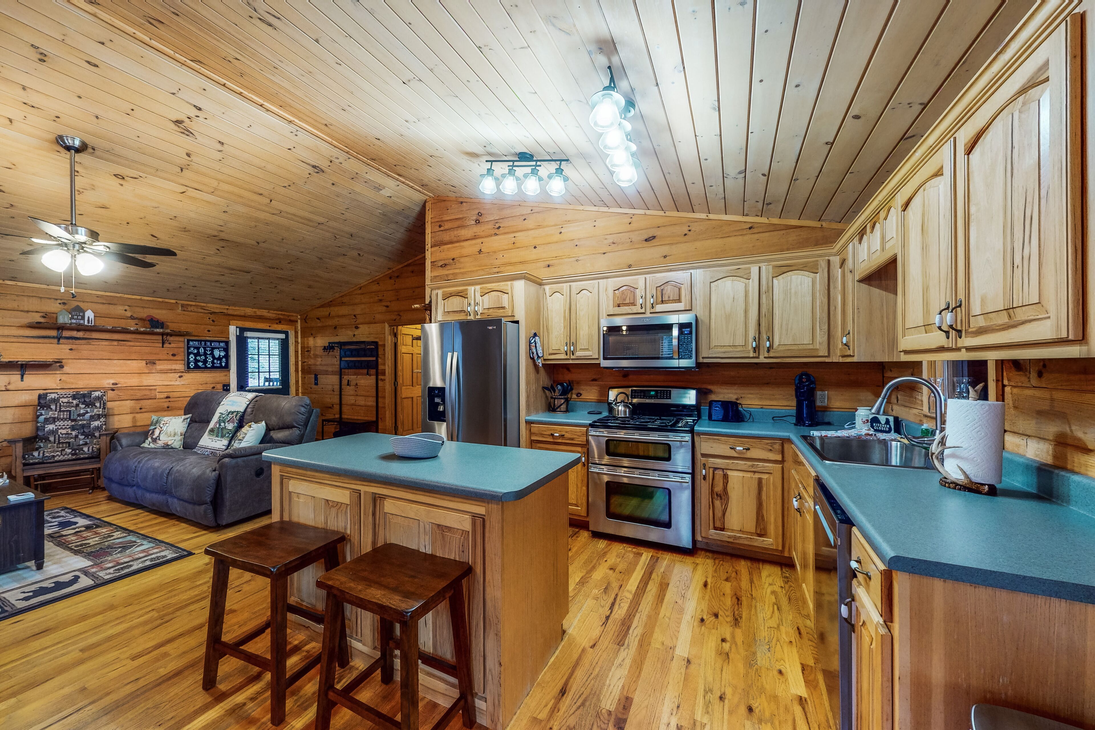 mountain cabin with deck, sunroom, grill, fireplace, arcade, & wifi - dogs ok