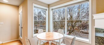 Corner Townhome with Deck, Tons of Natural Light, WiFi, & Gas Fireplace