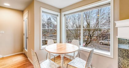 Corner Townhome with Deck, Tons of Natural Light, WiFi, & Gas Fireplace