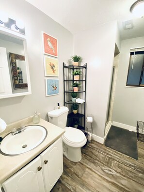 Combined shower/bathtub, hair dryer, towels - Brand New Cozy Retreat/ 5 Bedroom / 4 Bathroom/perfect location! (Midvale)