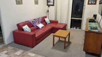 Smart TV, DVD player, books, video library