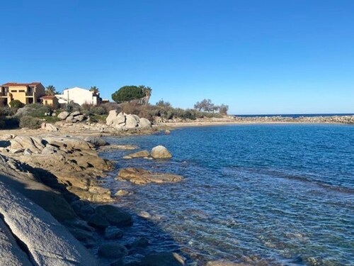 Beachfront Apartment with Terrace & Wi-Fi in Lumio, 4 Guests