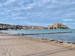 En la playa 
