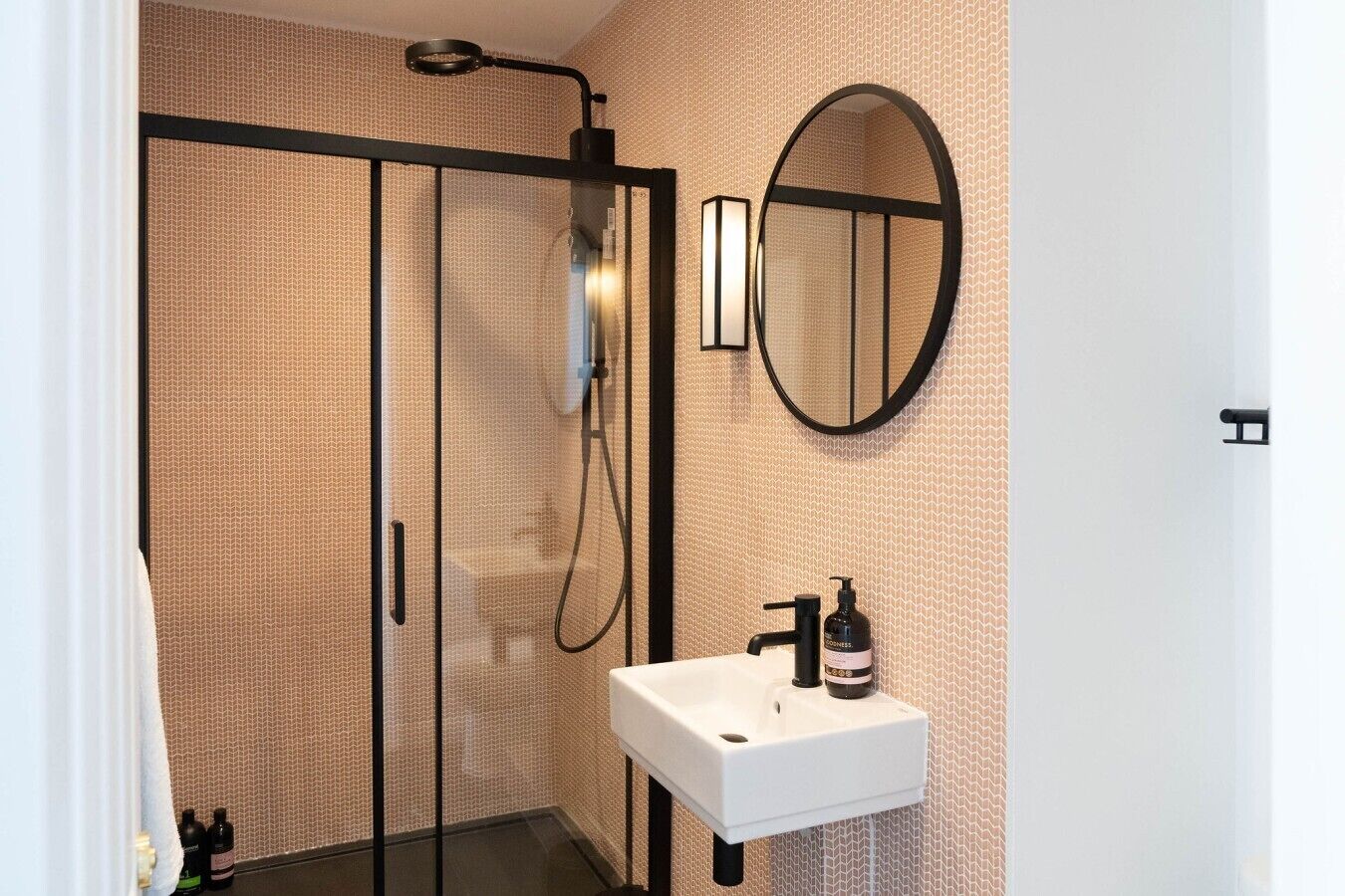 Shower, hair dryer
