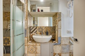 Shower, hair dryer