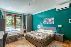 1 bedroom, WiFi, bed sheets - AR ROOMS ROME    green quadrupla family (ROMA)