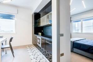 1 bedroom, iron/ironing board, WiFi - GuestHost - Apartment located on the eighth floor of a building with a lift (NOT suitable for disabled). To access it you have to climb 4 steps.In 45 square meters of space, it comfortably accommodates 4 people with a double bedroom and a sofa bed in the (Rimini)