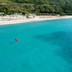 Private beach, white sand, sun-loungers, beach umbrellas