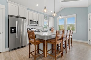 Fridge, microwave, oven, stovetop - Mermaid Cove at Beacon Quarters 2 Bedroom Condo (Corolla)