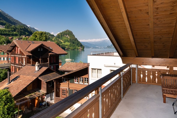 Appartement Confort, 2 chambres, vue lac (incl. Cleaning Fee CHF 220) | Terrasse/Patio