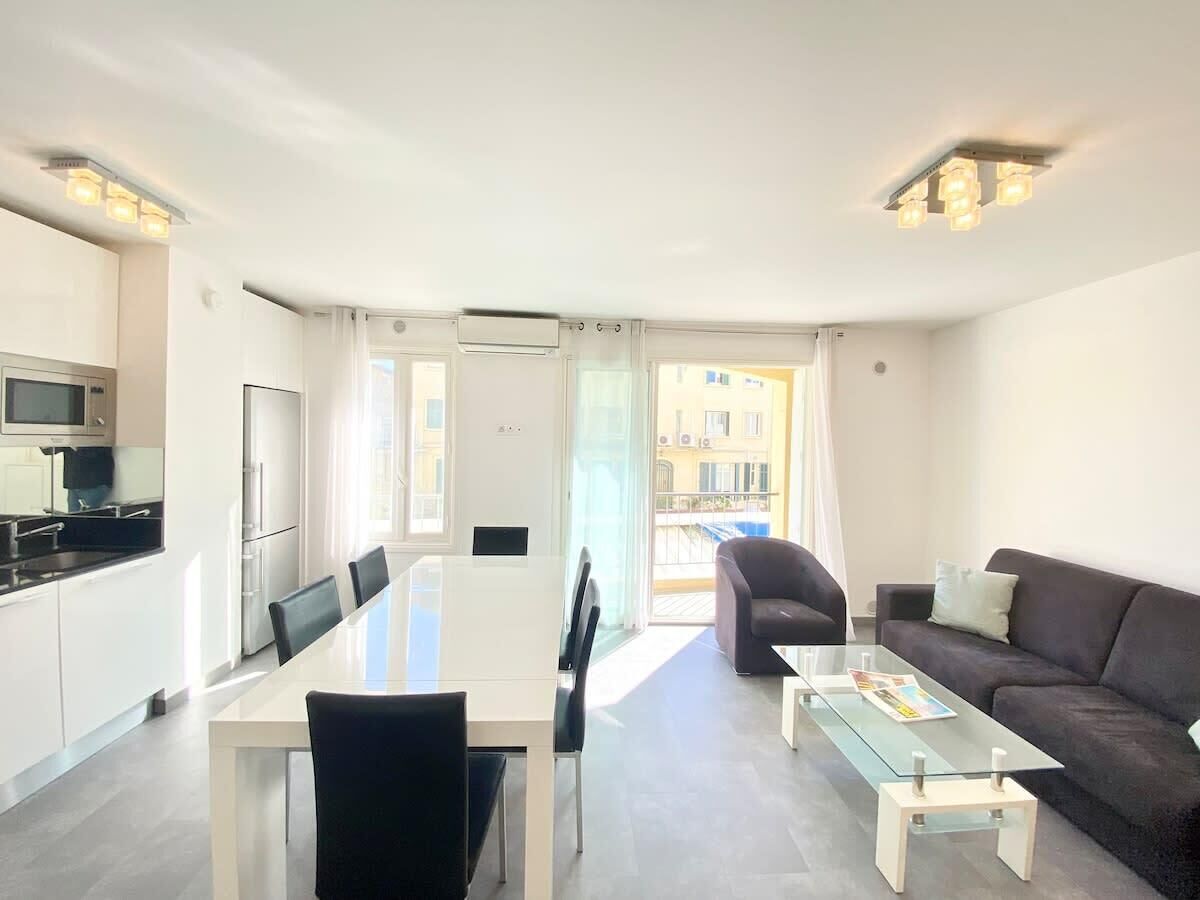 Cannes Forville, 3 chambres, 5 mn du Palais