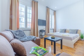 Exclusive-Apartment | 2 Schlafzimmer, Bügeleisen/Bügelbrett, kostenloses WLAN, Bettwäsche