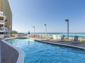 Pool - Seychelles end unit 3BR 2BA next door to Schooners! (Panama City Beach)