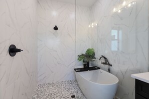 Hair dryer, towels