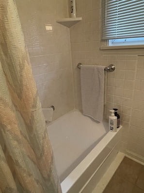 Ensemble douche/baignoire, sèche-cheveux, bidet, serviettes fournies