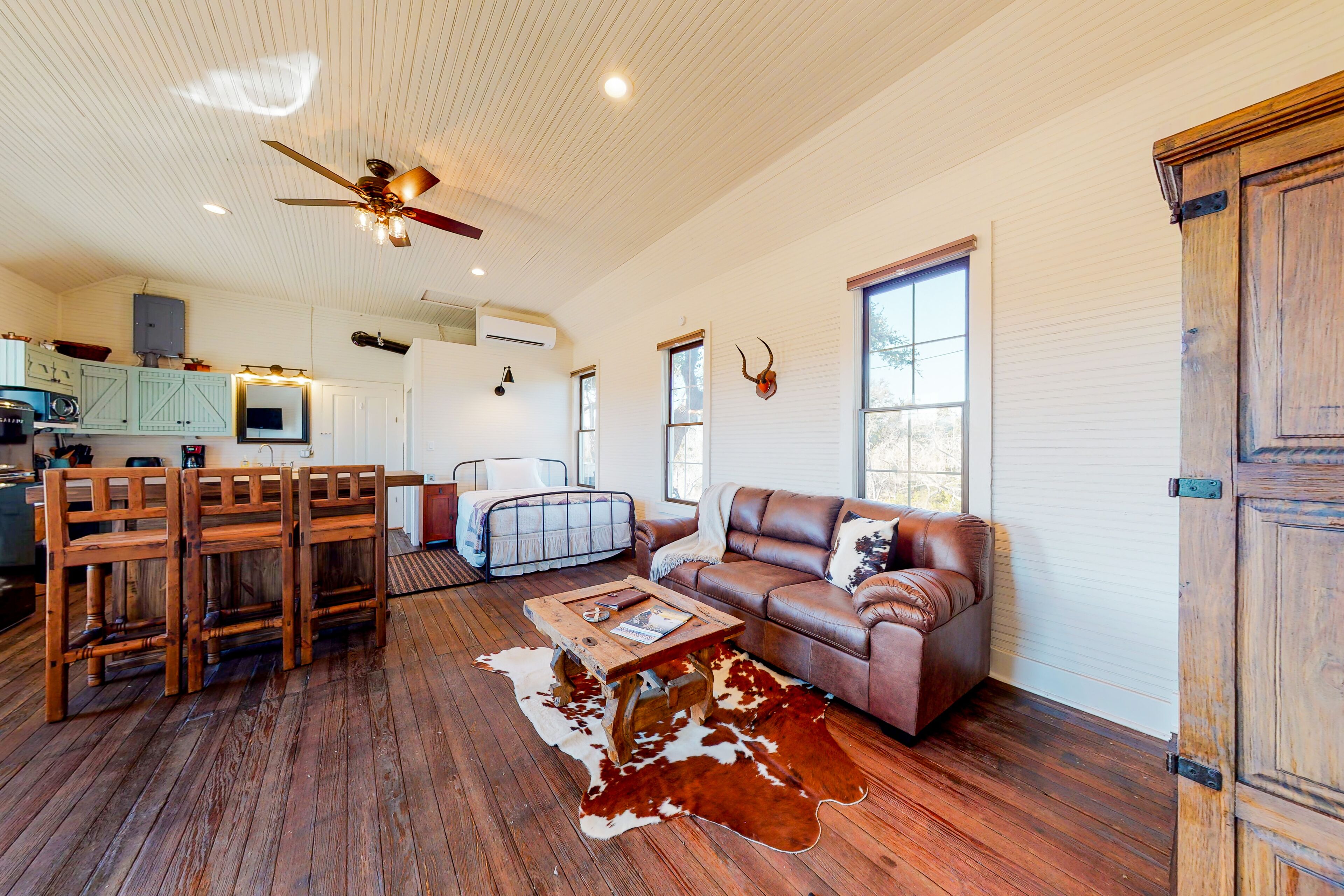 Historic schoolhouse retreat with water view, deck, cornhole, & partial ac