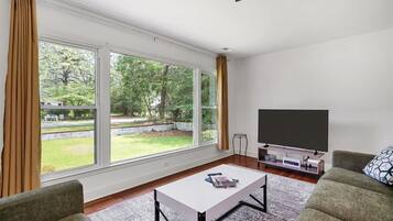 Smart TV, books, stereo, computer monitors