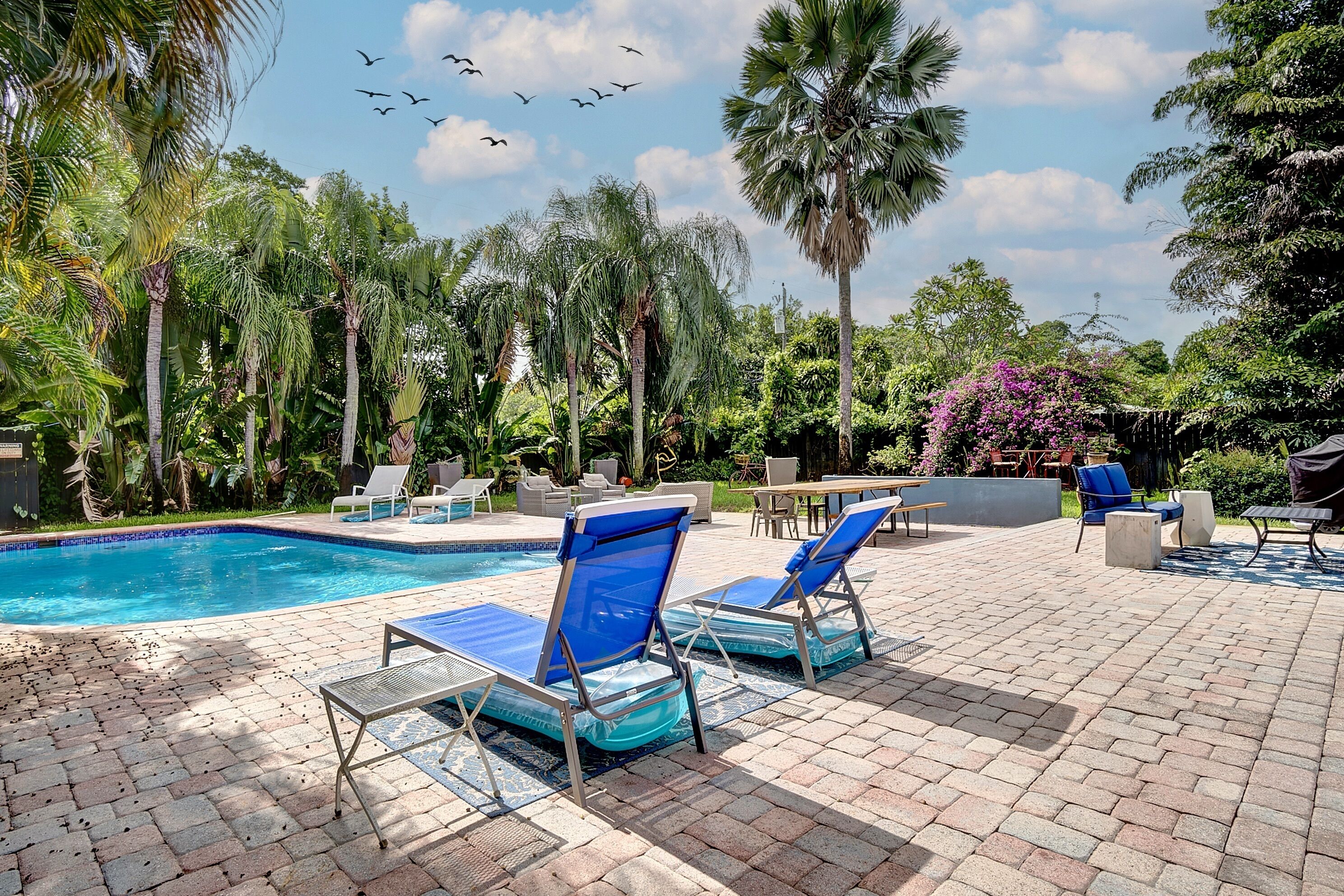 A heated pool