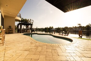 A heated pool