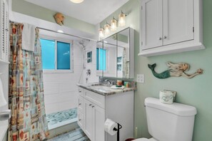 Hair dryer, towels