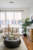 Superior 1 Bedroom Apartment #3 | Living area | 37-inch Smart TV with digital channels, TV