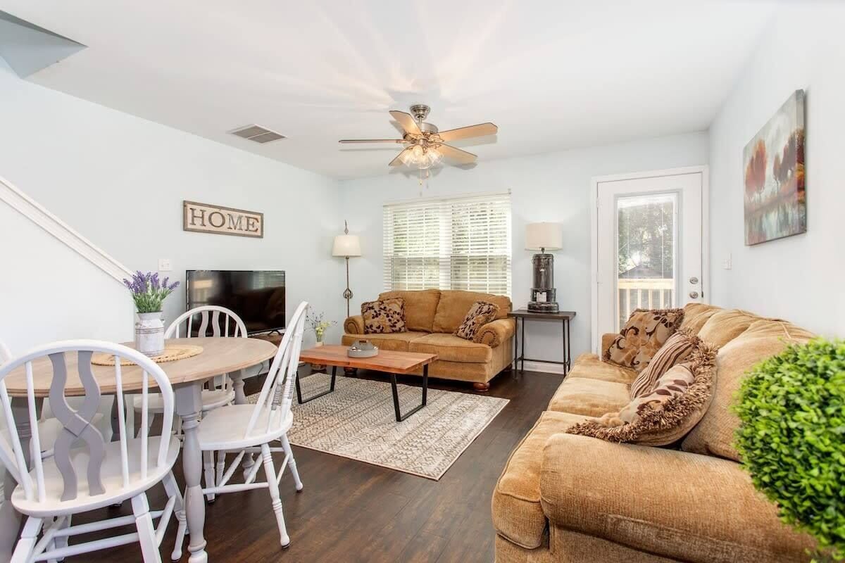 Comfortable seating to enjoy a good movie in the living room. :)