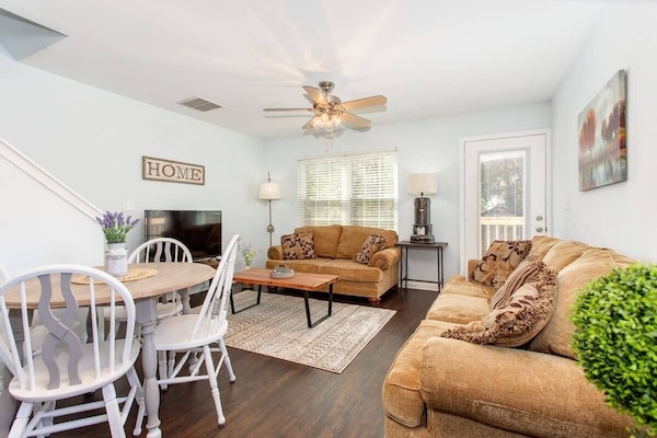 Comfortable seating to enjoy a good movie in the living room. :)