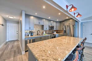 Fridge, microwave, stovetop, dishwasher - Updated Waterfront Escape w/ Dock & Fire Pit (Pensacola)