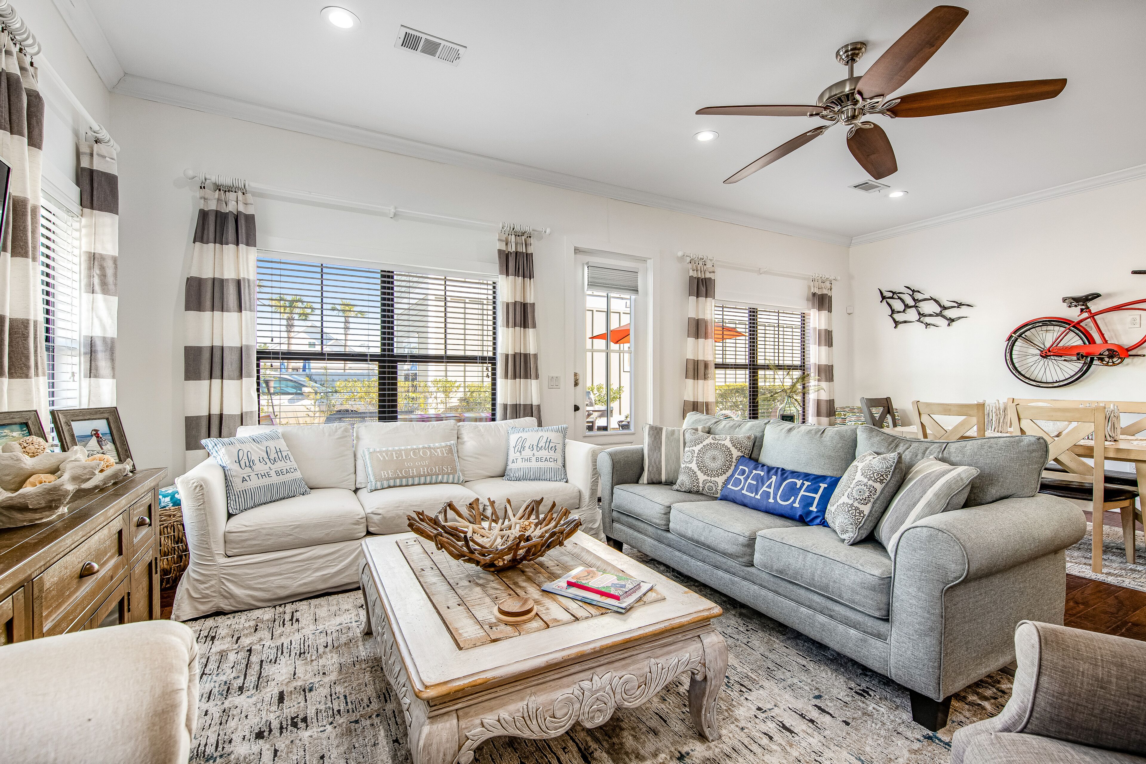 Modern beach home with pool, WiFi, washer/dryer, central AC, and gas grill