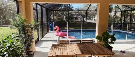 Outdoor pool, a heated pool