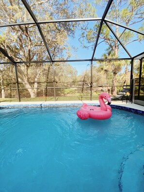 Outdoor pool, a heated pool