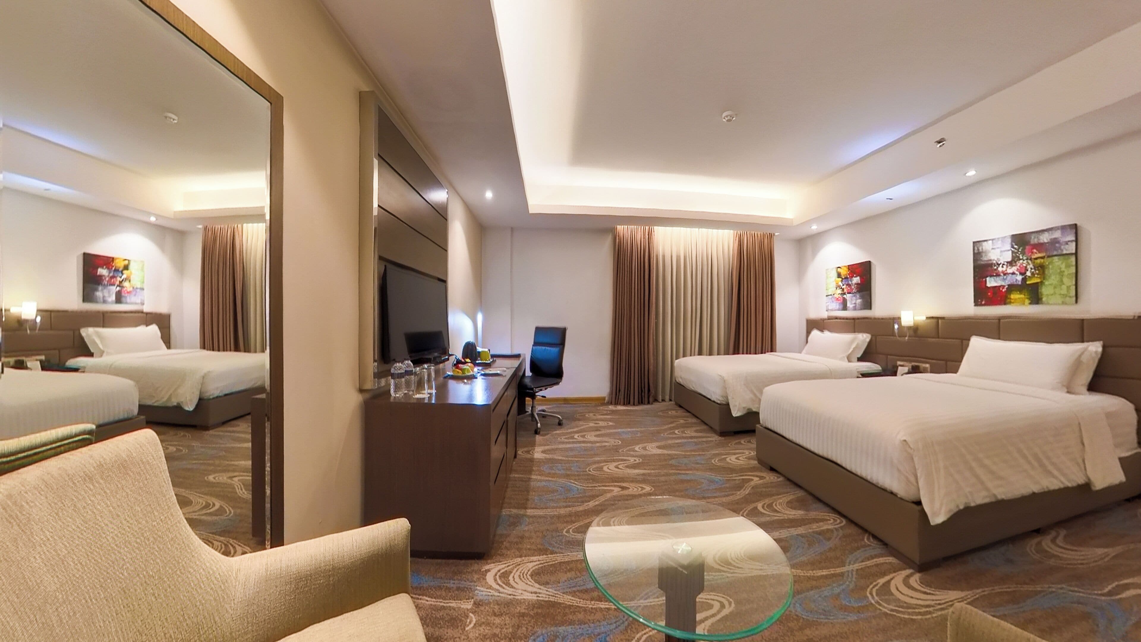 Premium bedding, down duvets, minibar, in-room safe