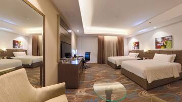 Premium bedding, down duvets, minibar, in-room safe