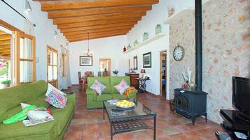 TV, DVD player, ping pong