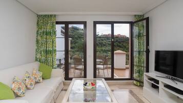 TV, DVD player, stereo