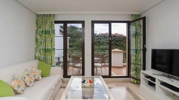 TV, DVD player, stereo