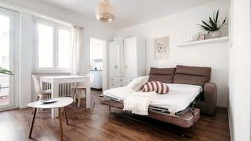 Iron/ironing board, WiFi, bed sheets